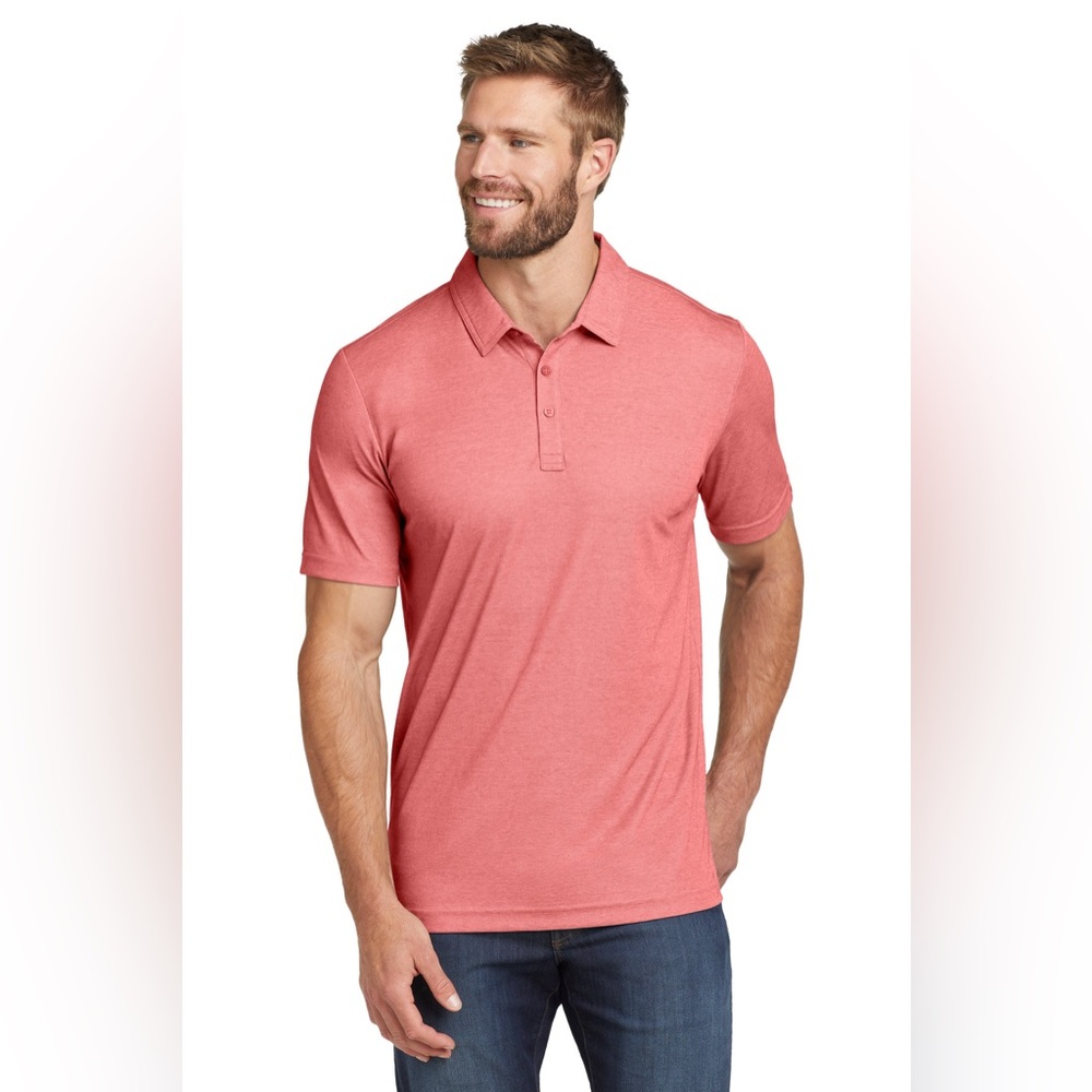Travis Matthew Men's Red and white striped Polo Shirt